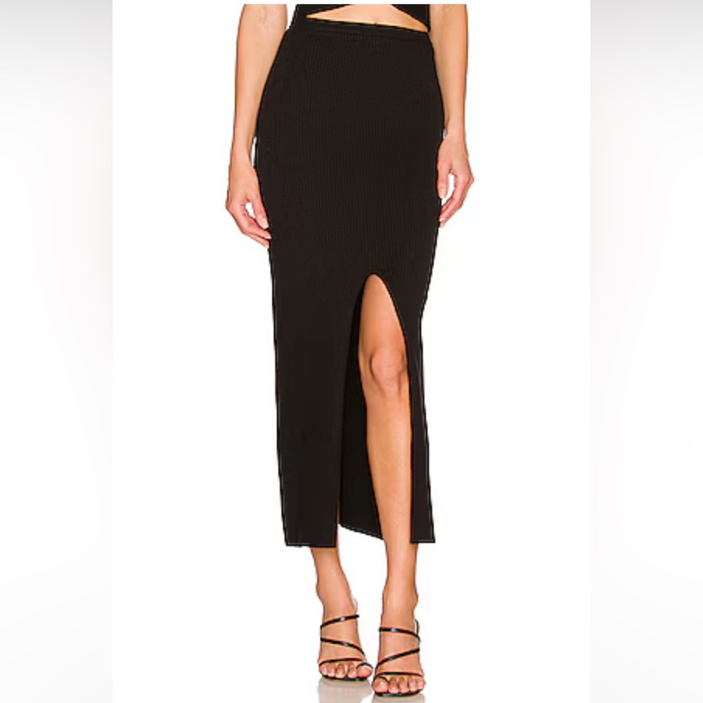 Revolve Camila Coelho Black Macademia Skirt